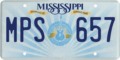 MS license plate MPS657