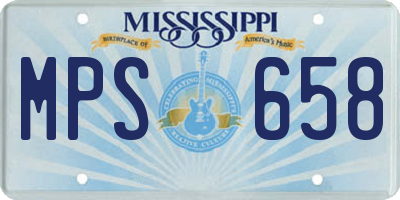 MS license plate MPS658
