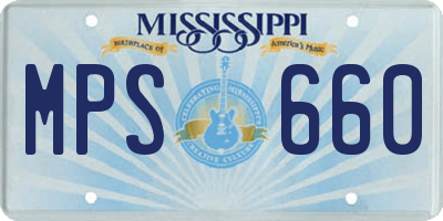 MS license plate MPS660
