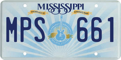 MS license plate MPS661