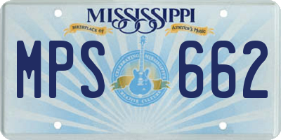 MS license plate MPS662