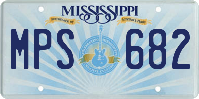 MS license plate MPS682