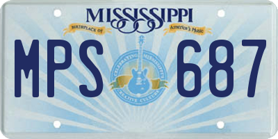 MS license plate MPS687
