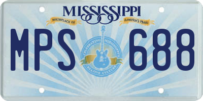 MS license plate MPS688