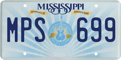 MS license plate MPS699