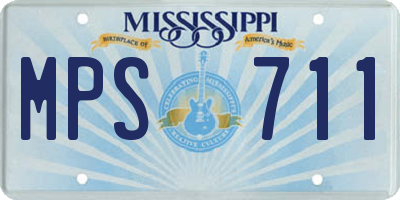 MS license plate MPS711