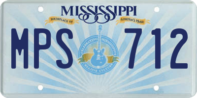 MS license plate MPS712