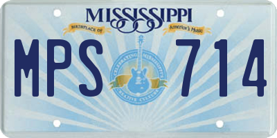 MS license plate MPS714