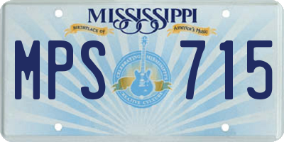 MS license plate MPS715