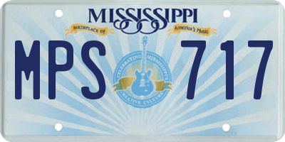 MS license plate MPS717