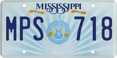 MS license plate MPS718