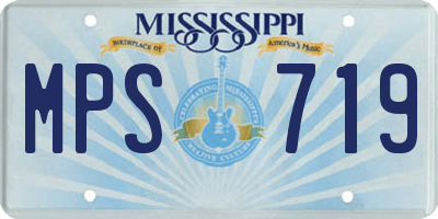 MS license plate MPS719