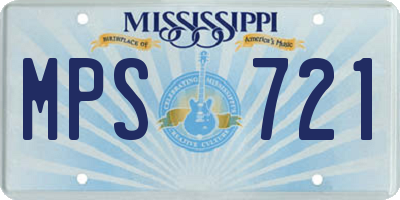 MS license plate MPS721