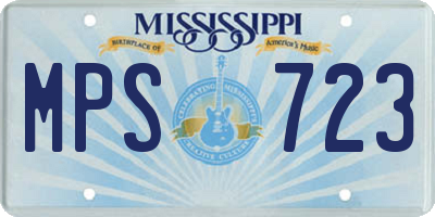 MS license plate MPS723