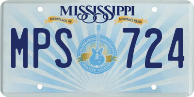 MS license plate MPS724