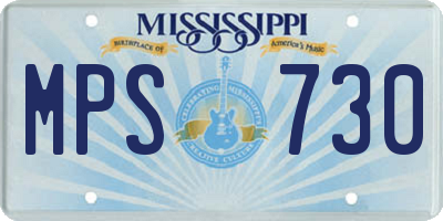 MS license plate MPS730