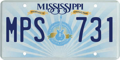 MS license plate MPS731