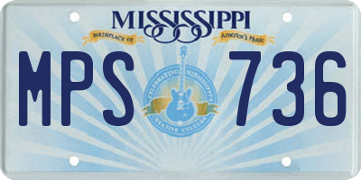 MS license plate MPS736