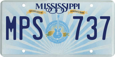MS license plate MPS737