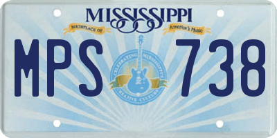 MS license plate MPS738