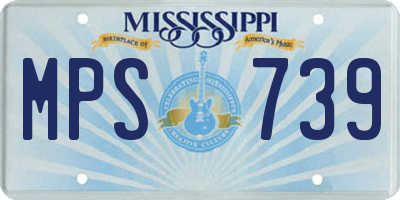 MS license plate MPS739