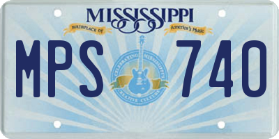 MS license plate MPS740