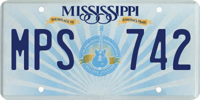 MS license plate MPS742