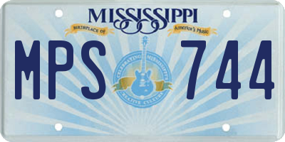 MS license plate MPS744
