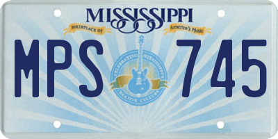 MS license plate MPS745