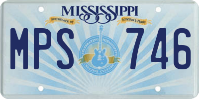 MS license plate MPS746