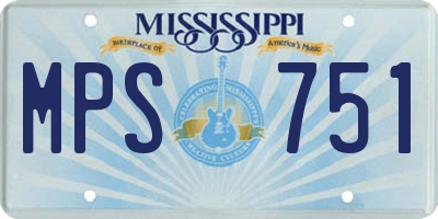 MS license plate MPS751
