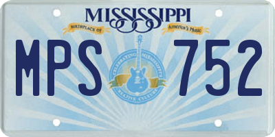 MS license plate MPS752