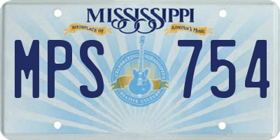MS license plate MPS754