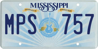 MS license plate MPS757