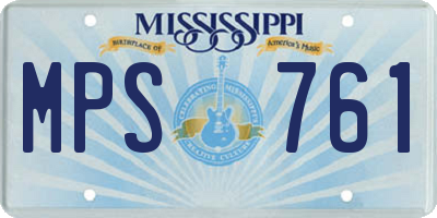 MS license plate MPS761