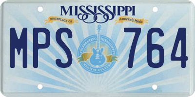 MS license plate MPS764