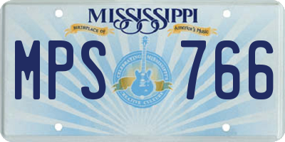 MS license plate MPS766
