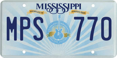 MS license plate MPS770