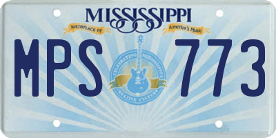 MS license plate MPS773