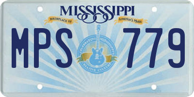 MS license plate MPS779