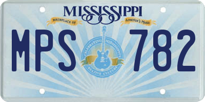 MS license plate MPS782