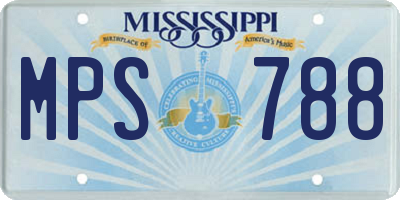 MS license plate MPS788