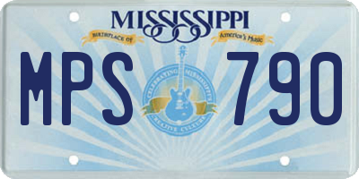 MS license plate MPS790