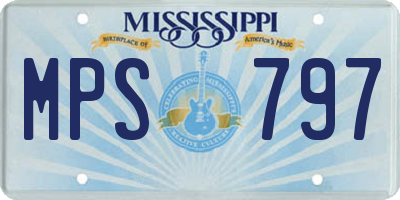 MS license plate MPS797