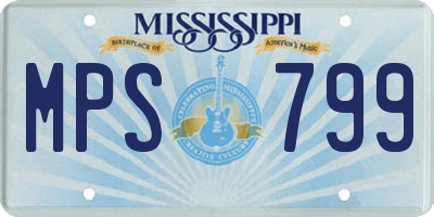 MS license plate MPS799