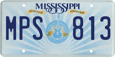 MS license plate MPS813