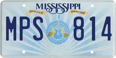 MS license plate MPS814