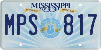 MS license plate MPS817