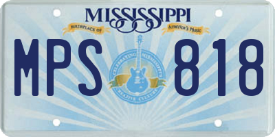 MS license plate MPS818