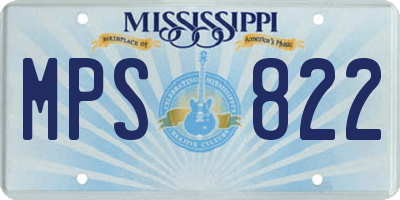 MS license plate MPS822